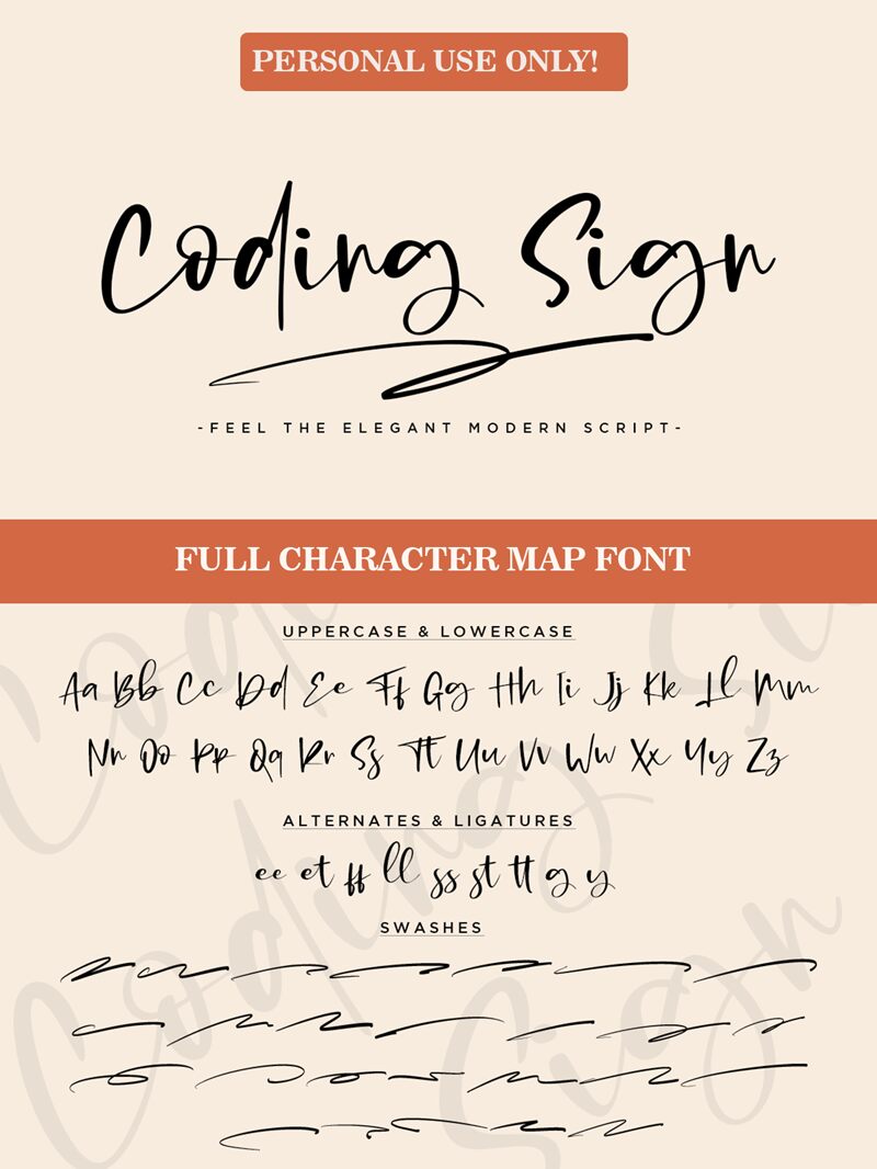 Coding Sign Carattere