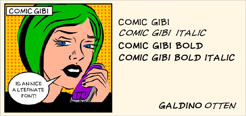 Comic Gibi Schriftart