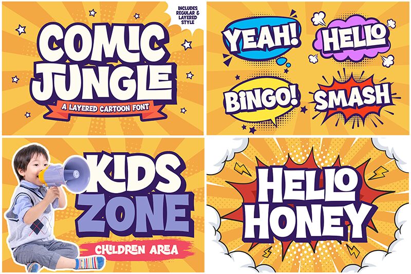 Comic Jungle Czcionka