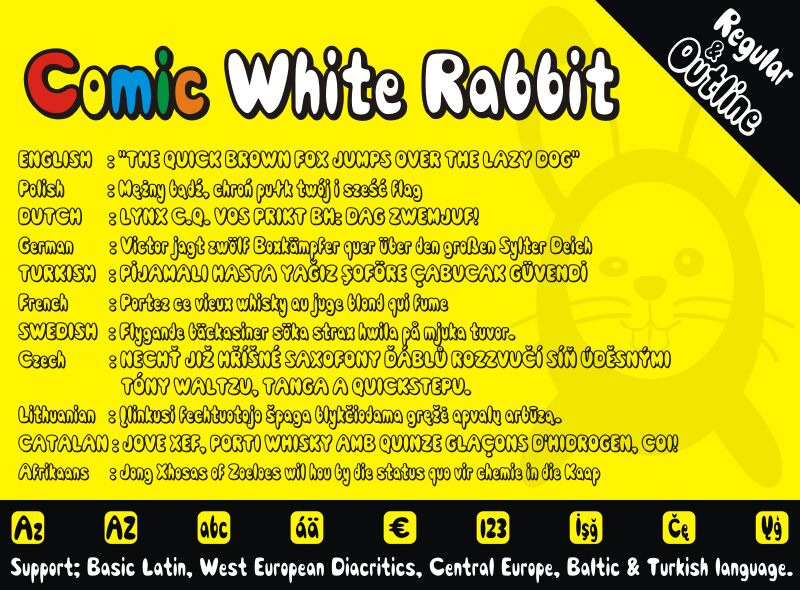 Comic White Rabbit font | Fonts2u.com
