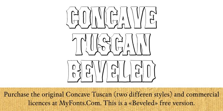 ConcaveTuscan Schriftart