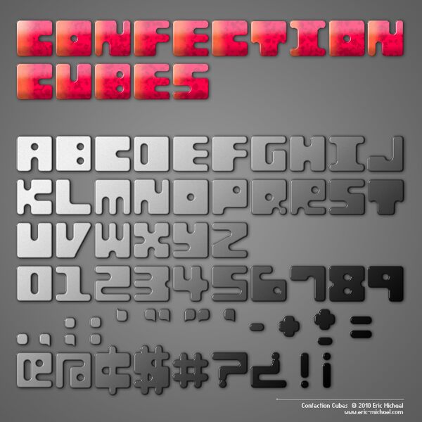 Confection Cubes Czcionka