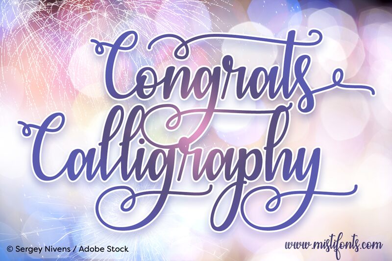 Congrats Calligraphy Czcionka