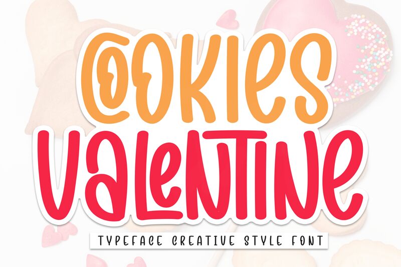Cookies Valentine Schriftart