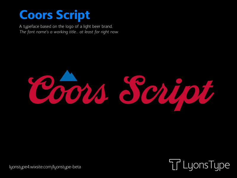 Coors Script الخط