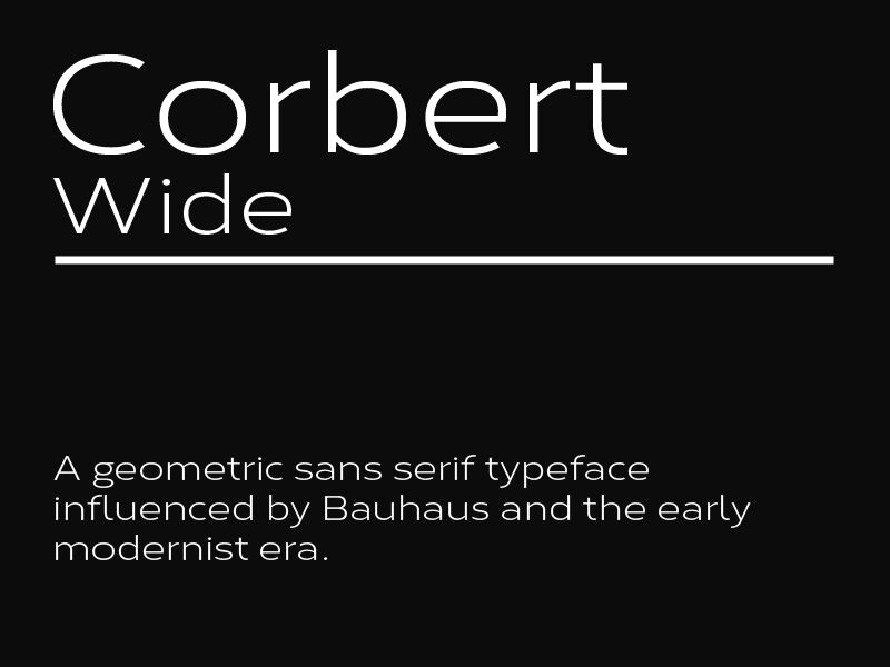 Corbert Schriftart