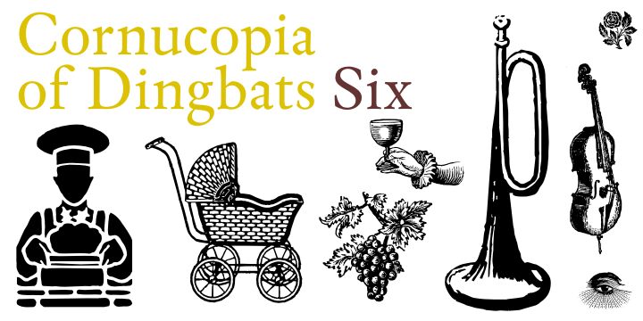 Cornucopia od Dingbats Six Schriftart