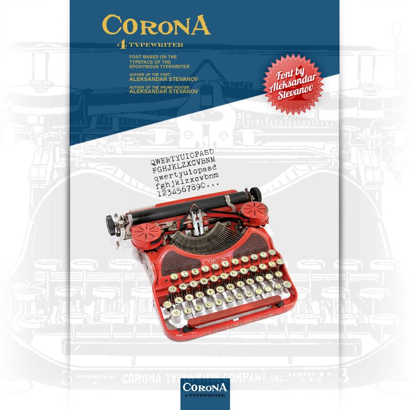 Corona 4 Typewriter Czcionka