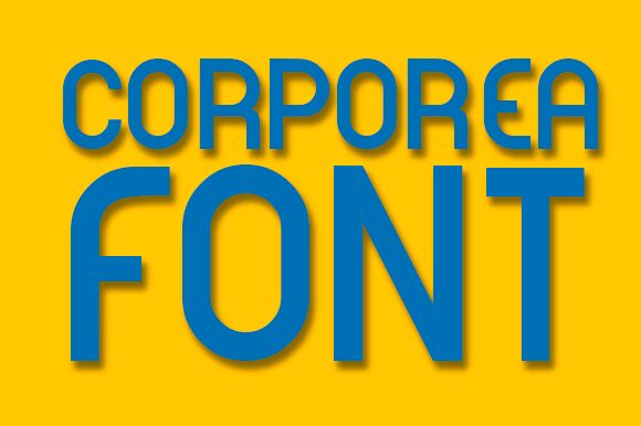 CORPOREA Czcionka