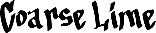 Preview of the Coarse Lime font