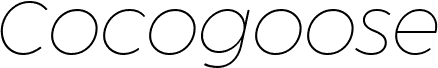 Cocogoose ProTrial Thin Italic 字体