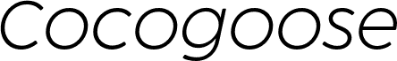 Cocogoose ProTrial Ultralight Italic 字体
