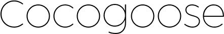 CocogooseProTrial Thin 字体