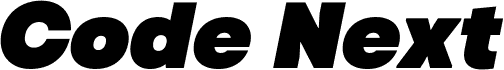 Code Next-Trial Black Italic