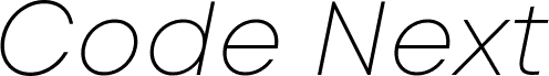 Code Next-Trial Thin Italic