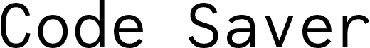 Code Saver Regular