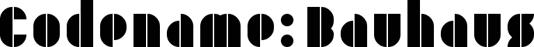 Codename: Bauhaus Regular