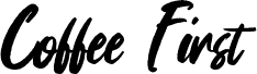 Coffee First шрифт