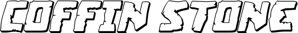 Preview of the Coffin Stone 3D Italic font