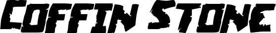 Preview of the Coffin Stone Staggered Italic font