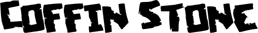 Preview of the Coffin Stone Staggered Rotated font
