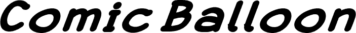 Comic Balloon Bold Italic