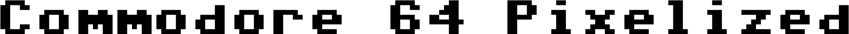 Preview of the Commodore 64 Pixelized font