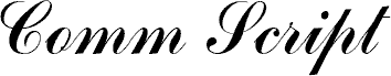 Preview of the CommScriptTT font