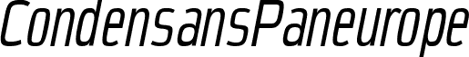 CondensansPaneurope-Oblique