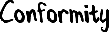 Preview of the Conformity Normal font