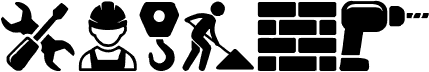 Preview of the Construction Icons font