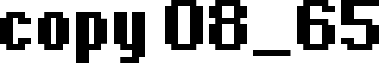 Preview of the copy 08_65 font
