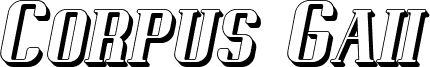 Aperçu de la police Corpus Gaii Caps Italic