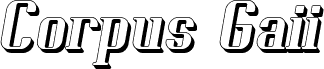 Aperçu de la police Corpus Gaii Open Test Font Italic