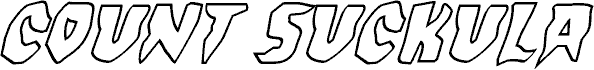 Count Suckula Outline Italic