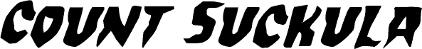 Count Suckula Staggered Italic