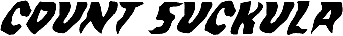 Count Suckula Wavy Italic