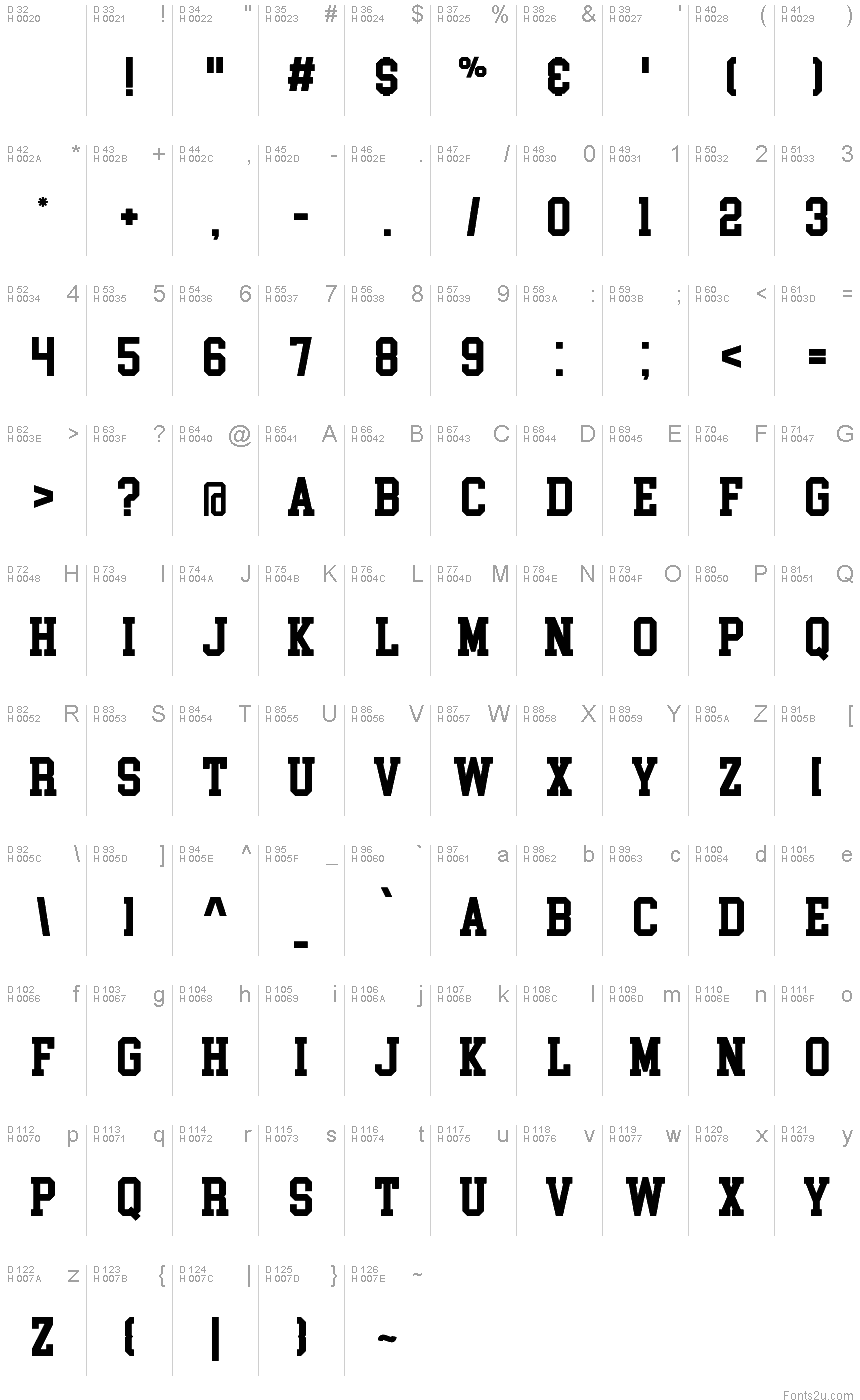 College Block Font