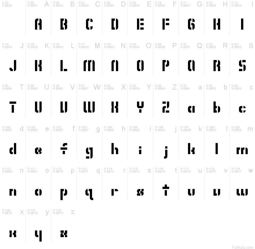Latin de base - Table de caractères
