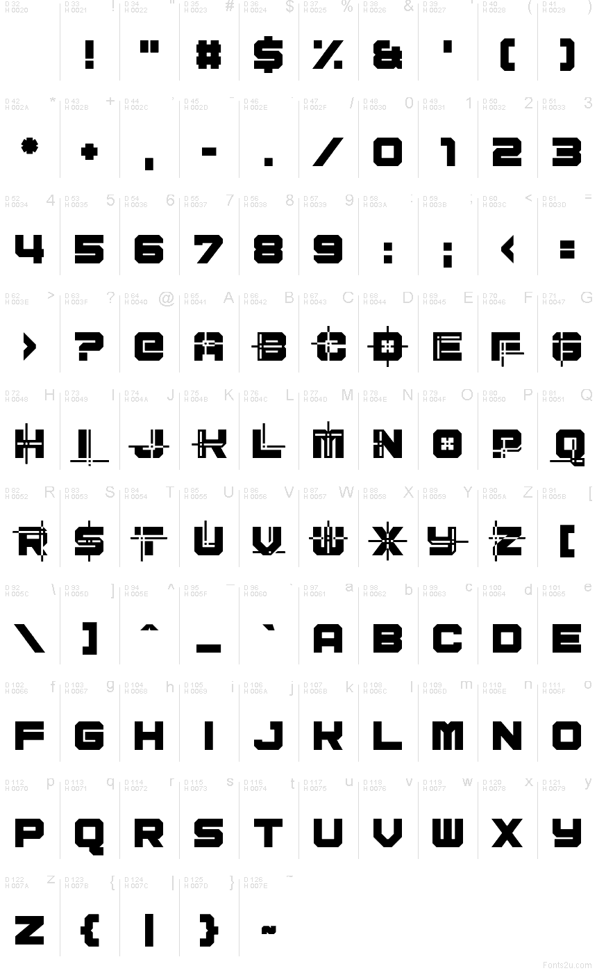 Basis-Lateinisch - Zeichentabelle