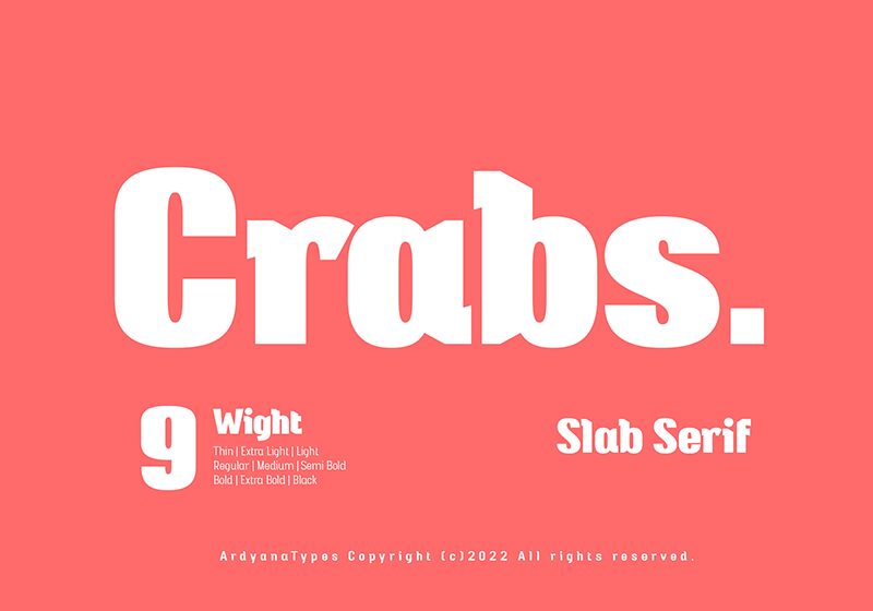 Crabs Slab Czcionka