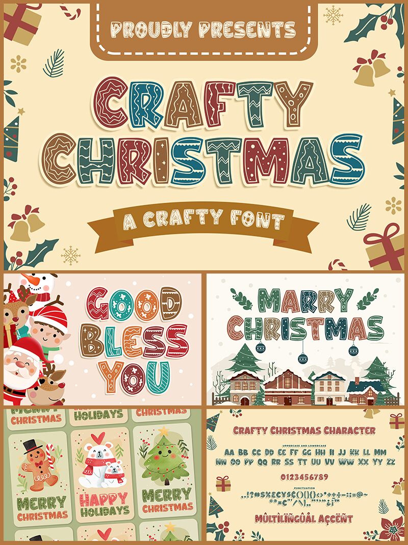 Crafty Christmas Schriftart