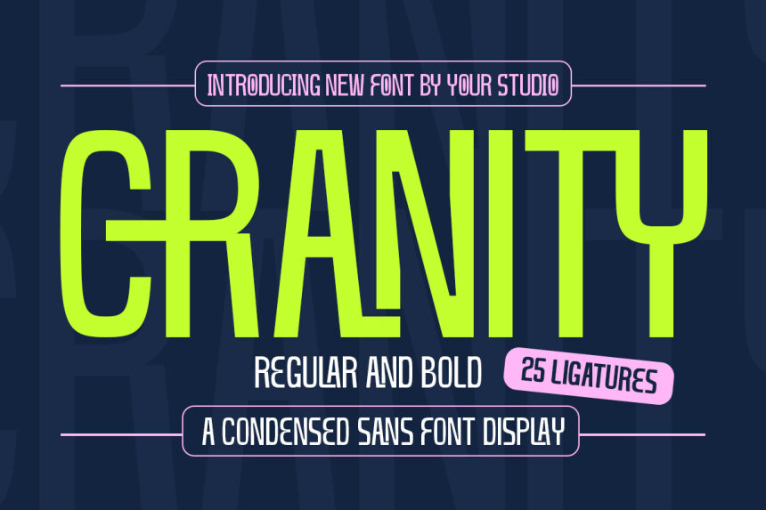 Cranity Regular — Presentación de la fuente