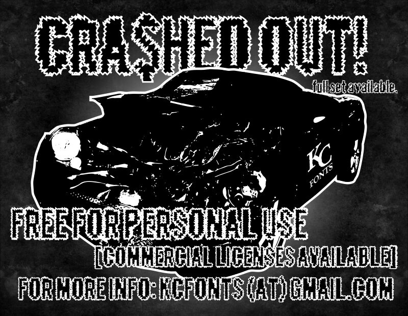 Crashed Out Czcionka