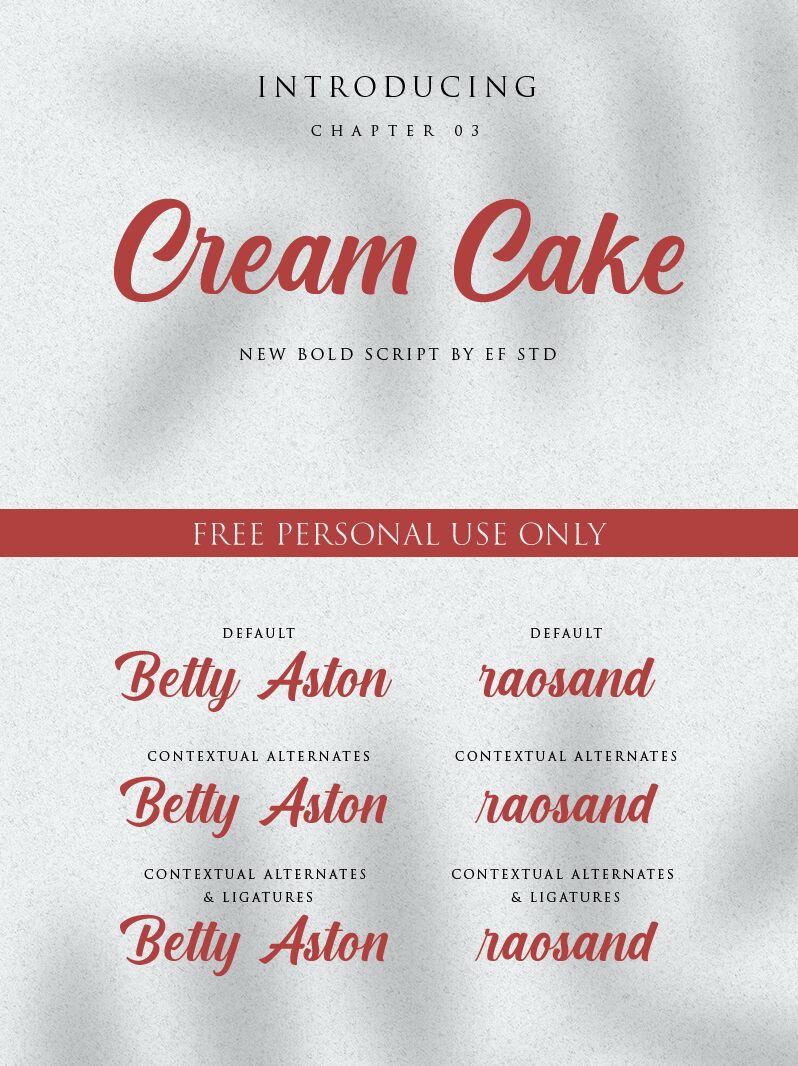 Cream Cake Schriftart