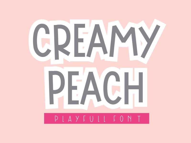 Creamy Peach Schriftart