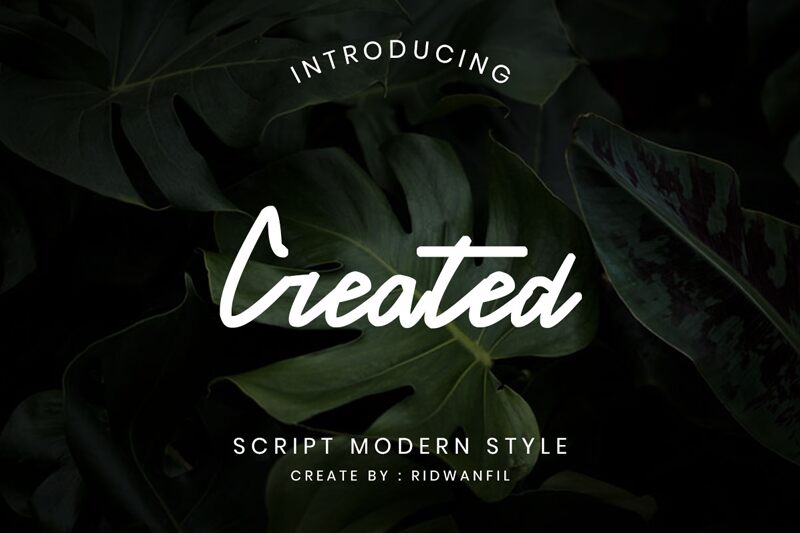 Created Schriftart