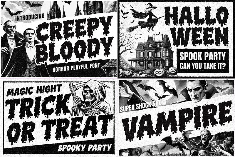 Creepy Bloody Шрифт