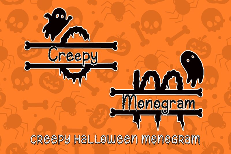 Creepy Halloween Monogram Carattere