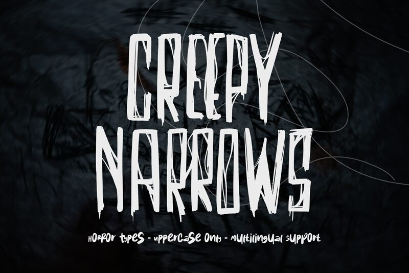 Creepy Narrows Schriftart